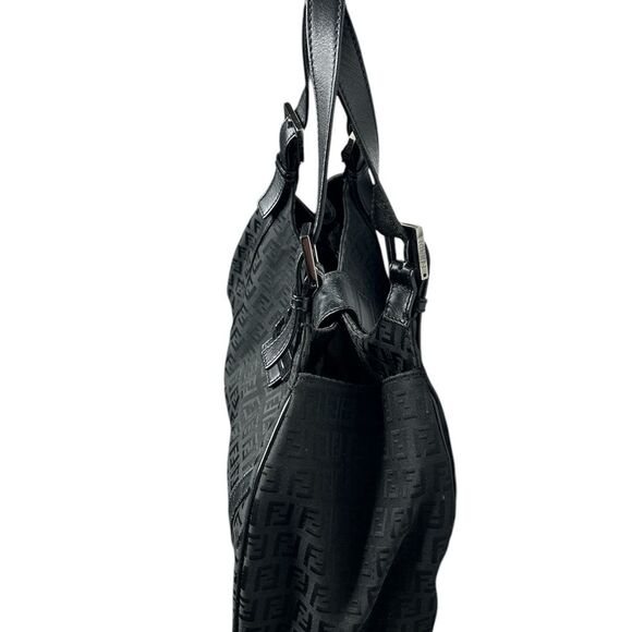 FENDI Zucca Tote in Zucca FF Black Canvas Mama Purse Handbag Bag - Picture 3 of 8